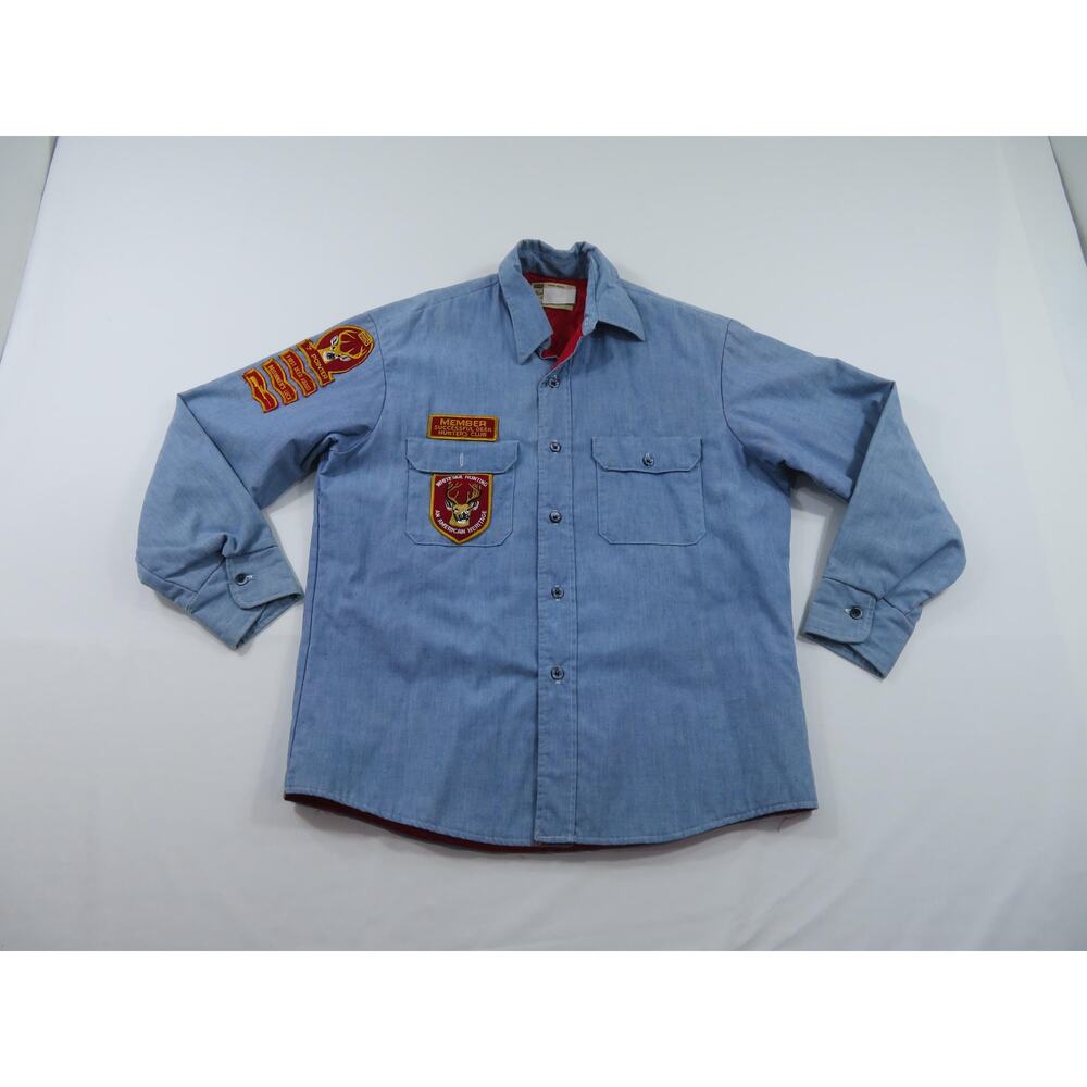 Fieldmaster Outdoor Wear Sears Deer Hunter Blue Jacket Sz 16-16 1/2 1980